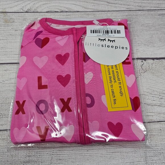 NIB Little Sleepies XOXO Girls Zippy Size 3T - Picture 1 of 3